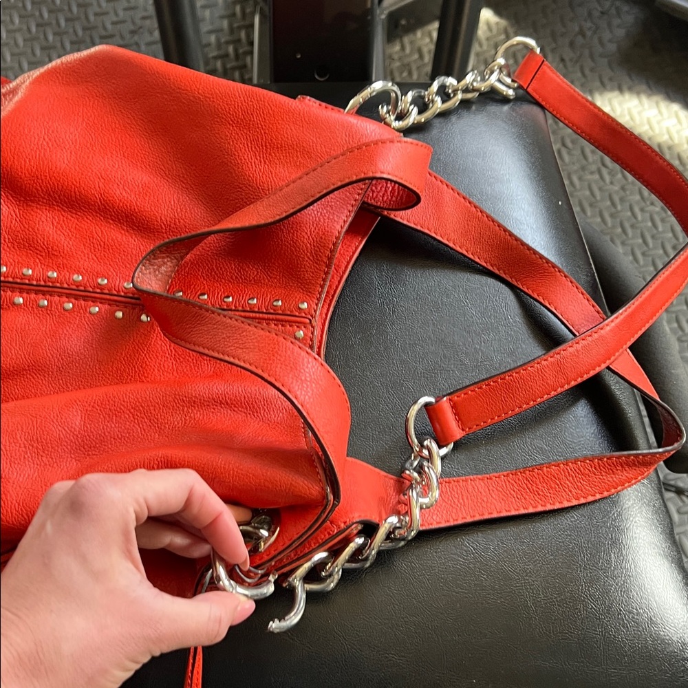 Michael Kors Orange Leather Shoulder Bag - Picture 11 of 15